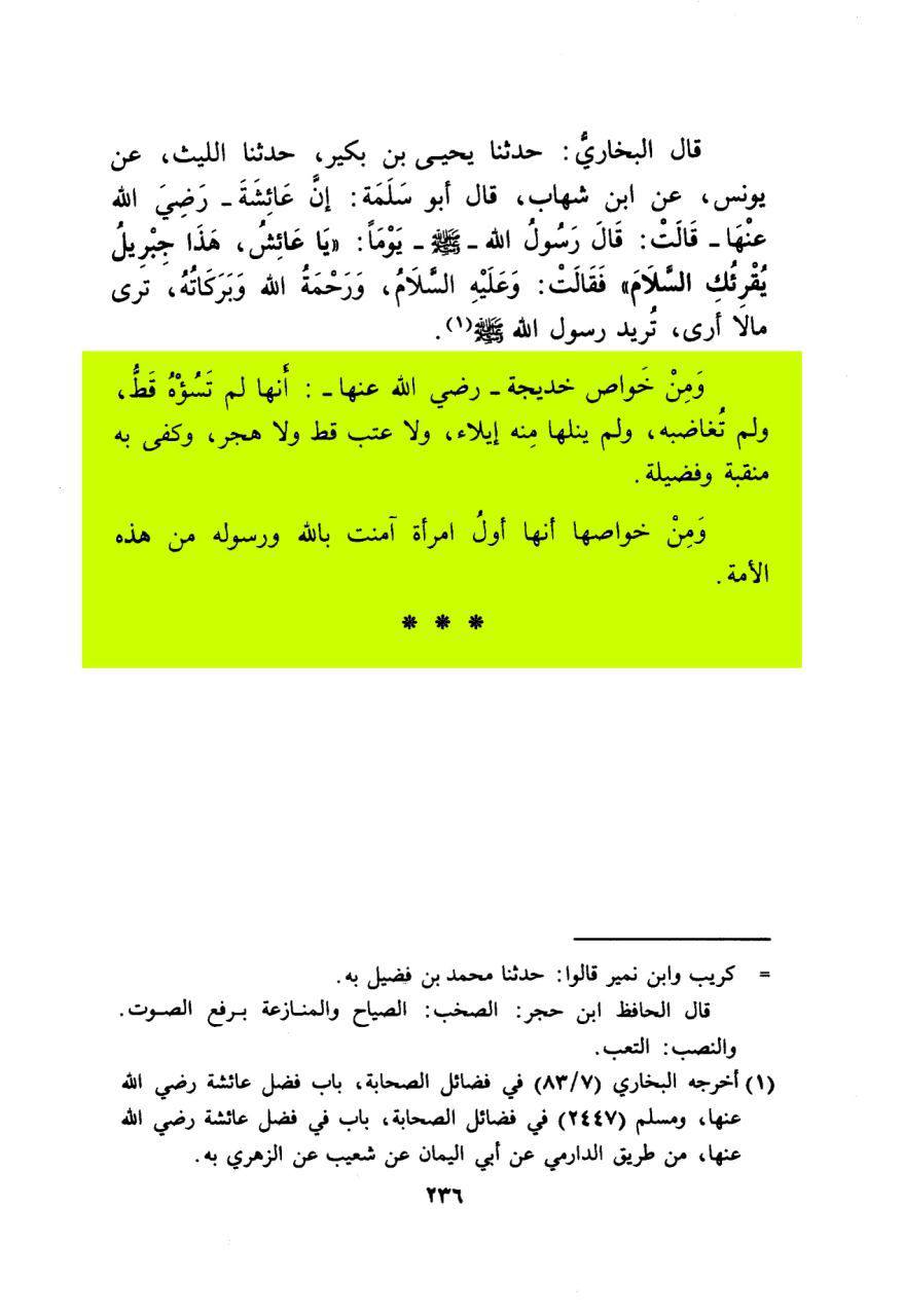 ابن کثیر کا اعتراف حضرت خدیجہ کبری سلام اللہ علیها کے بارے میں