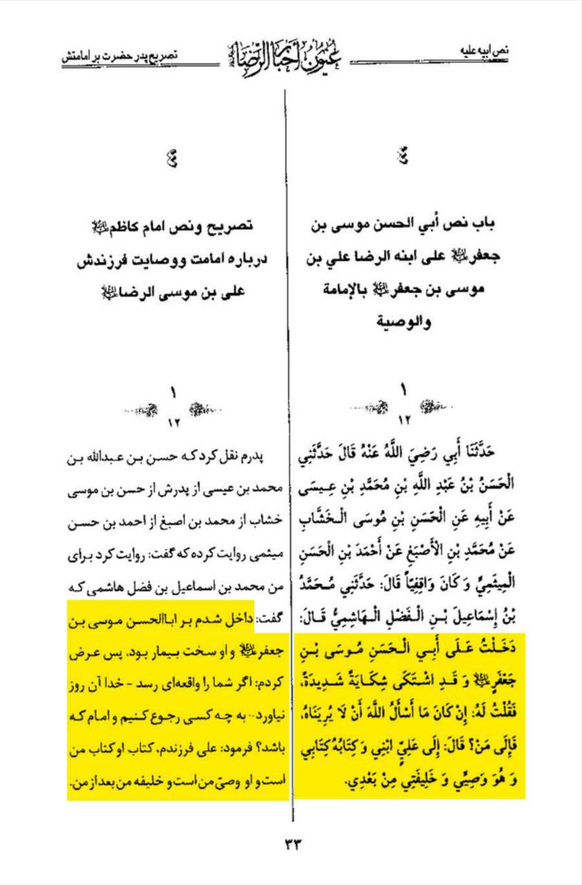 امام اور امامت کی فضیلت امام رضا علیہ السلام کی زبانی
