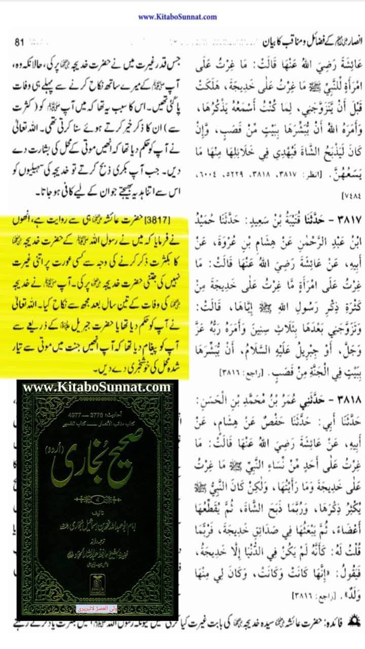 حضرت خدیجہ س سے حسد