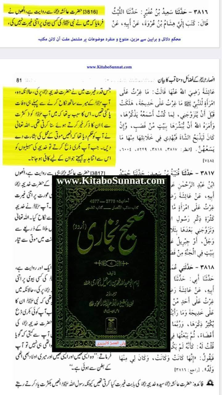 حضرت خدیجہ س سے حسد