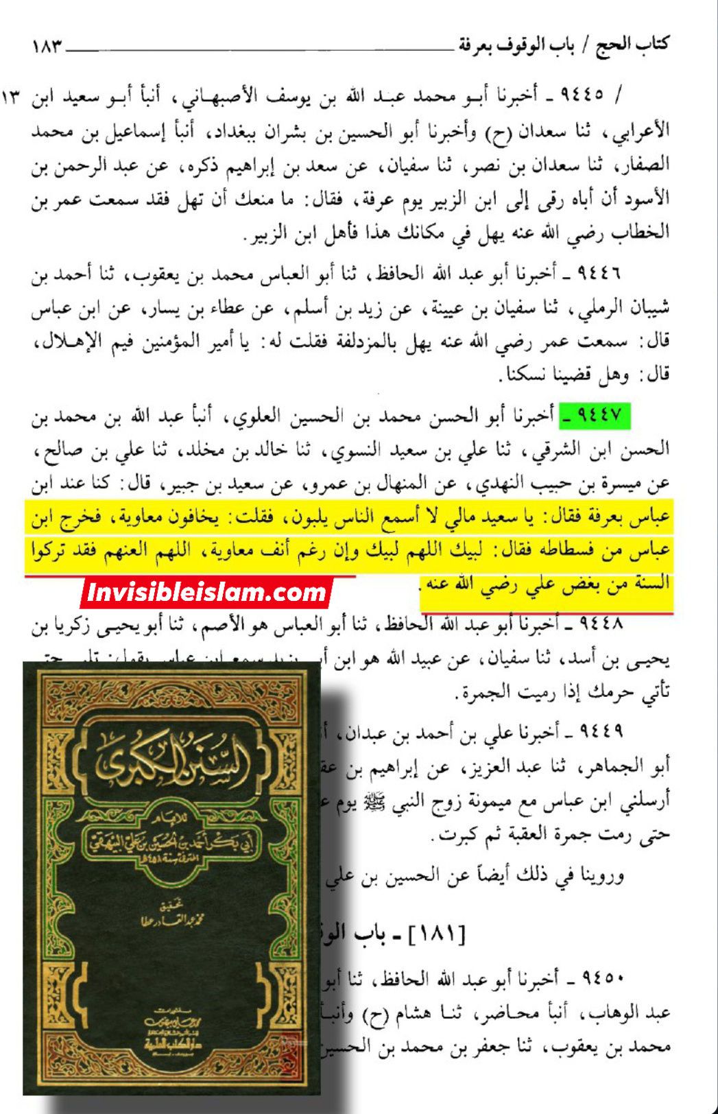 معاویہ نے علیؑ کے بغض کی وجہ سے لوگوں کو سنت سے دور رکھا