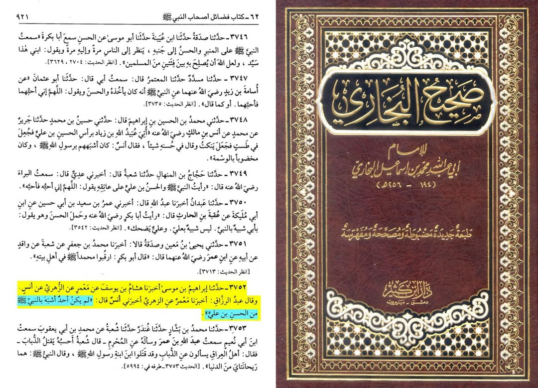 امام حسن علیہ السلام کی رسول اللہ صلی اللہ علیہ وآلہ وسلم سے شباہت