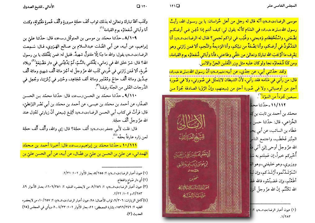 امام علی بن موسیٰ الرضا علیہ السلام سے ایک خراسانی شخص نے کہا۔۔۔۔