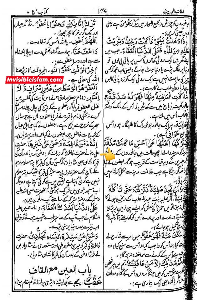 حضرت علی علیہ السلام نے سیدہ فاطمہؑ کو دفن کرنے کے بعد ان کی قبر کا نشان مٹا دیا