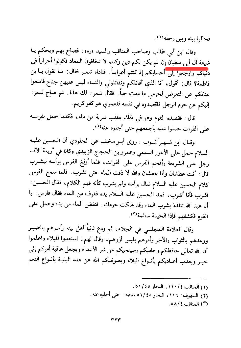 کربلا میں امام حسین ع کے مخالفین شیعان آل ابی سفیان (شیعان بنو امیہ) تھے