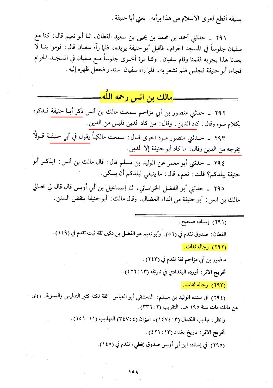 امام مالک بن انس کا ابو حنیفہ کے بارے میں قول