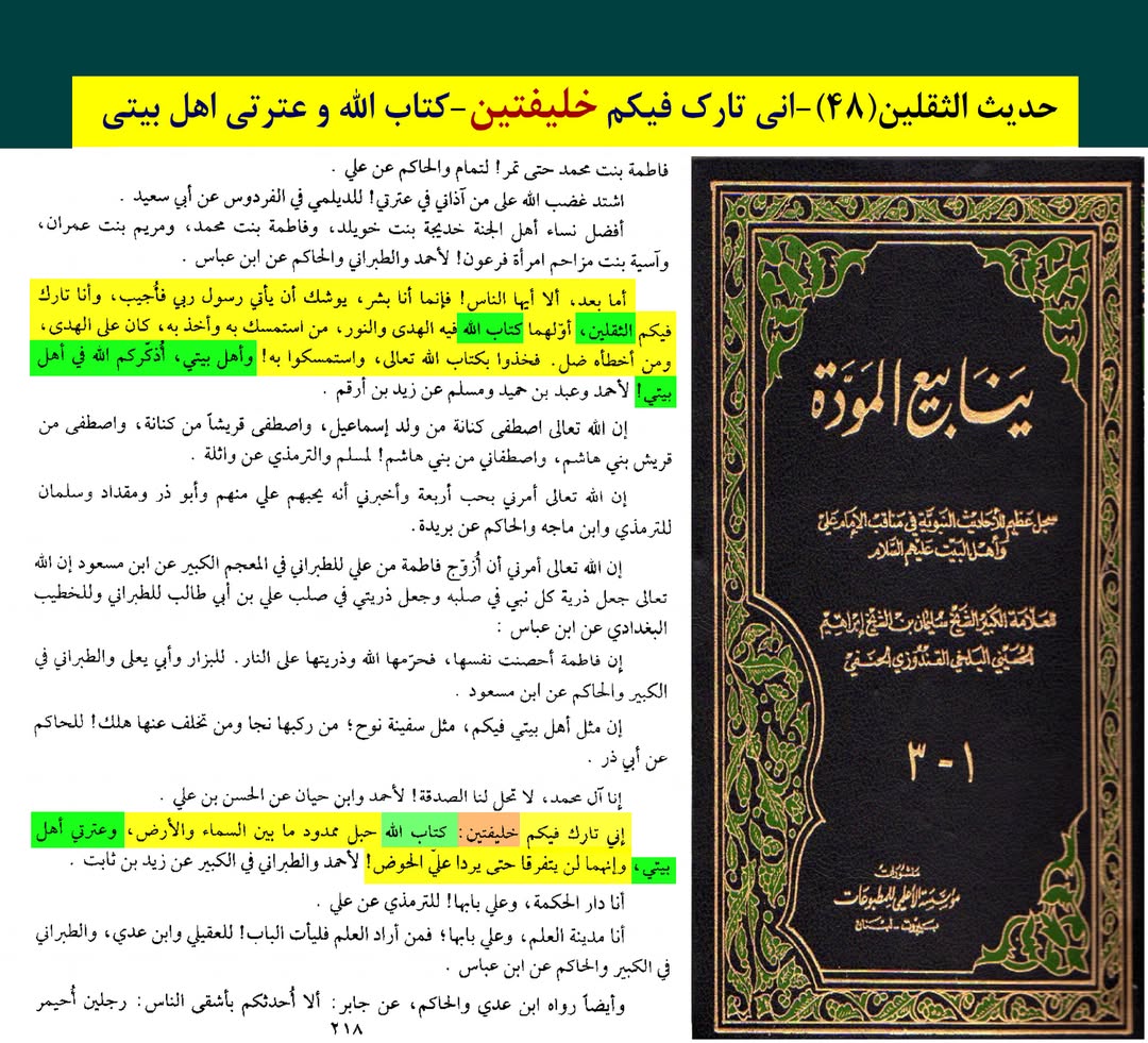 رسول خدا (ص) کے دو کامل خلیفے اور جانشین کون ؟