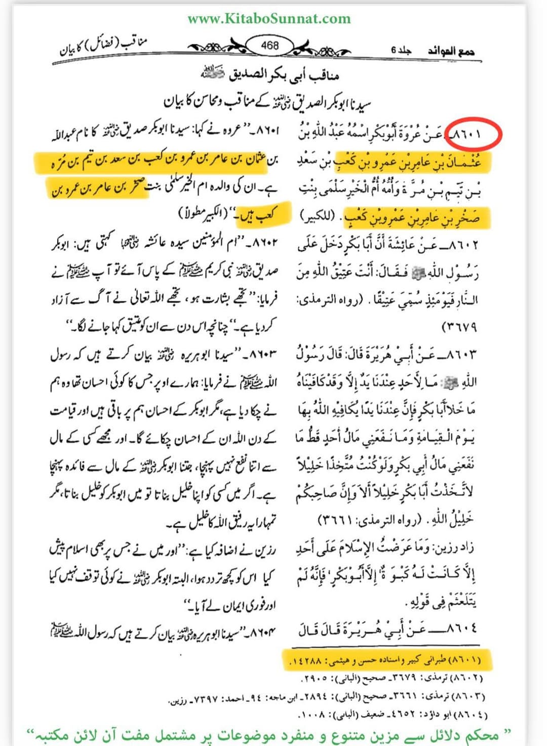 حضرت ابوبکر کا شجرہ نسب