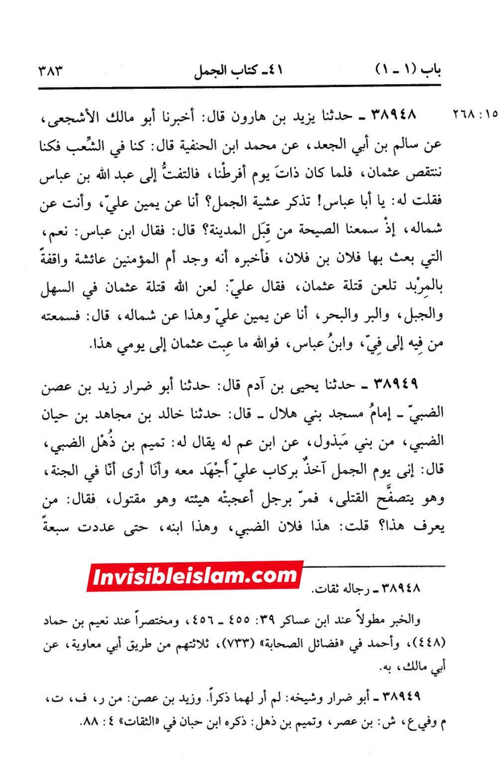 نواصب کا الزام کہ امام علی ع قاتلین عثمان کی قیادت کر رہے تھے