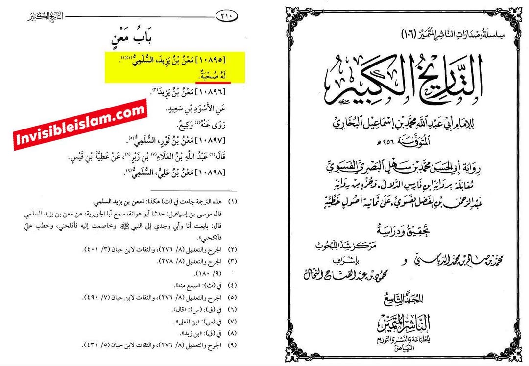 صحابی معن بن یزید السلمی  - قاتل امام حسین ع