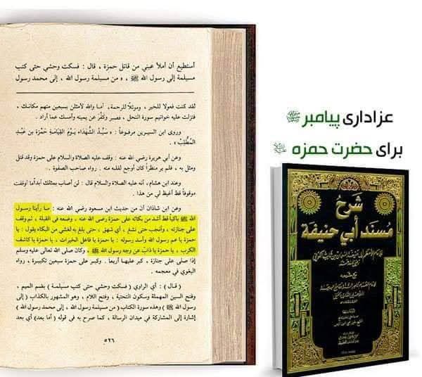 حضرت حمزہ [علیہ السلام] کے لئے پیغمبر اکرم [صلی اللہ علیہ وآلہ وسلم] کی عزاداری