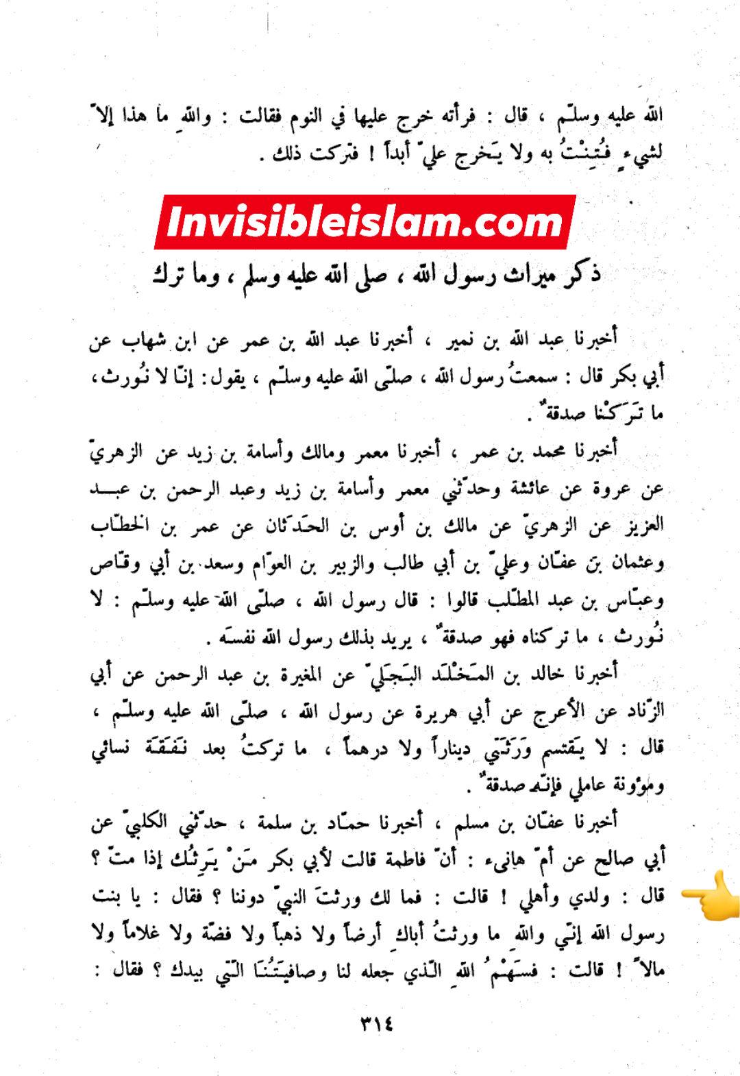 سیدہ ص کا جعلی حدیث سن کر حجت تمام کرنا