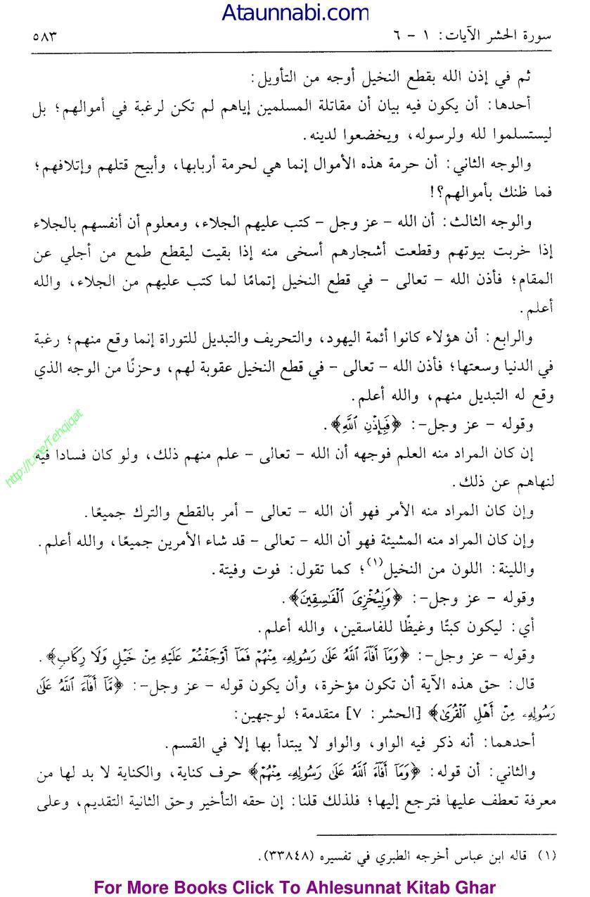 باغ فدک اور سورہ الحشر کے مطابق تقسیم؟