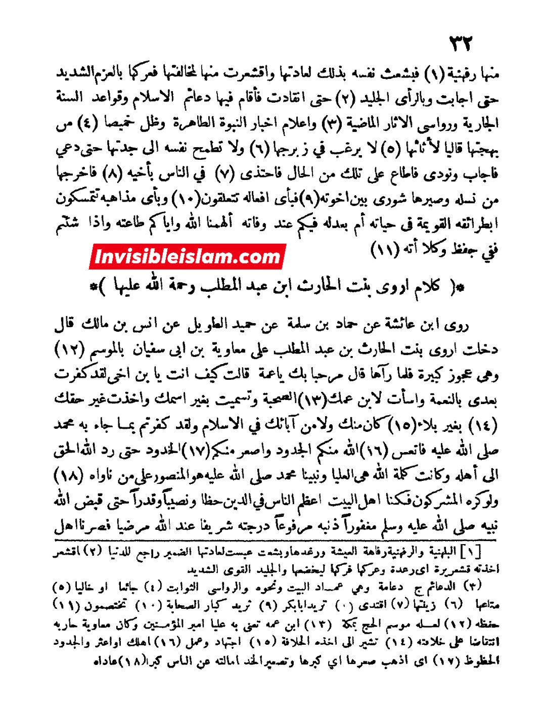 حضرت اروی بنت الحارث کی معاویہ سے ایک ملاقات