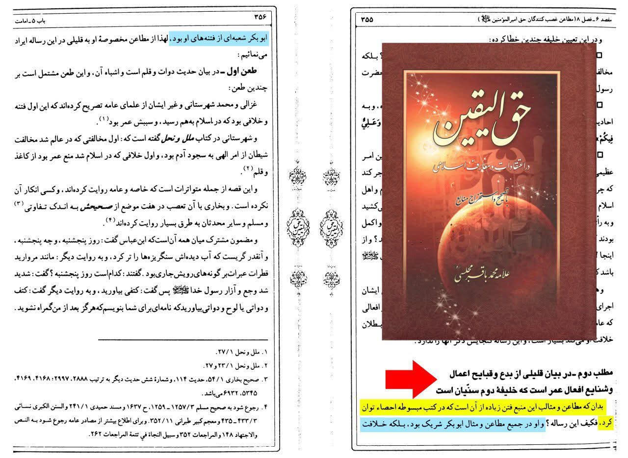 مطاعن در کتب شیعہ بزبان آئمہ ع