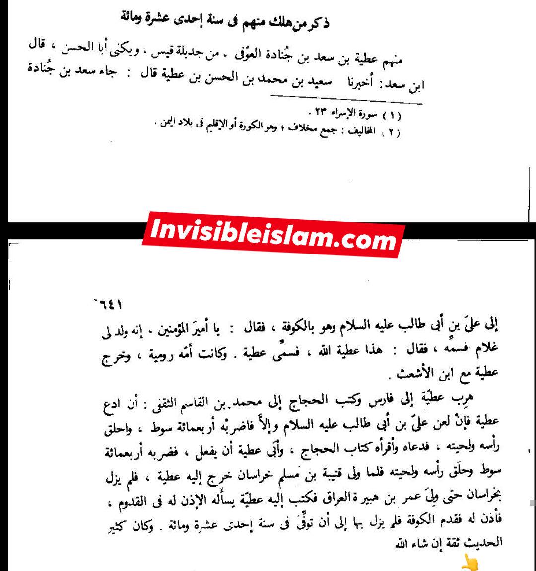 عطیہ بن سعد العوفی  (ثقہ)