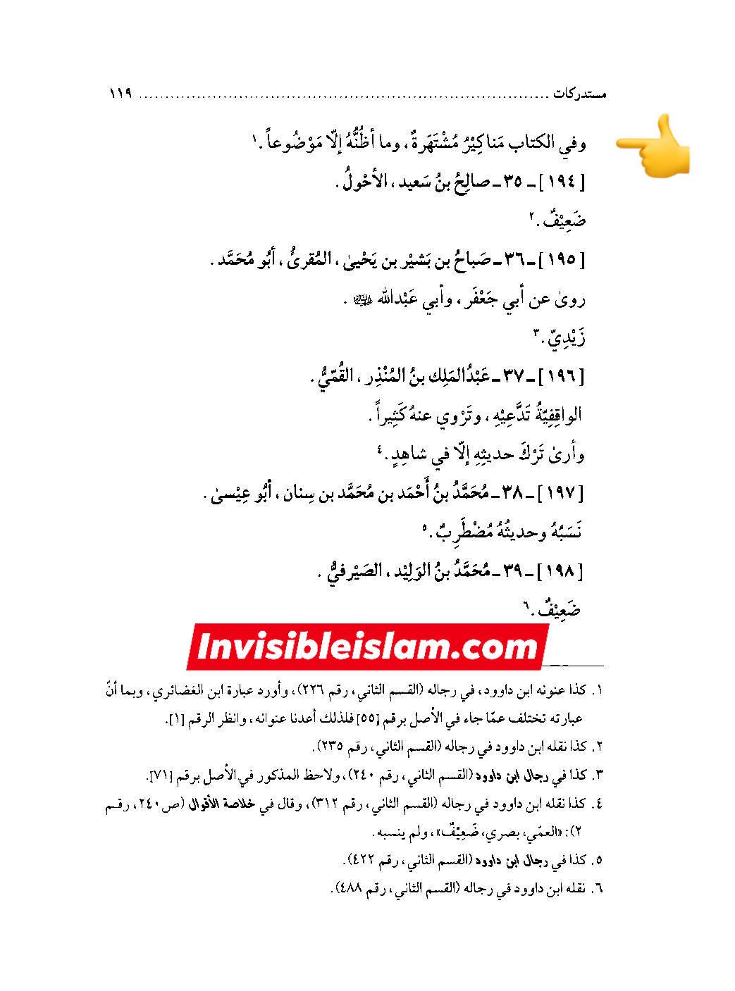 ابان کے بغیر سلیم سے روایات اور رجال ابن الغضائری کے وضع (جھوٹ) کے دعویٰ  اور "کیا ائمہ کی تعداد  تیرہ ہے ؟" کے بارے میں