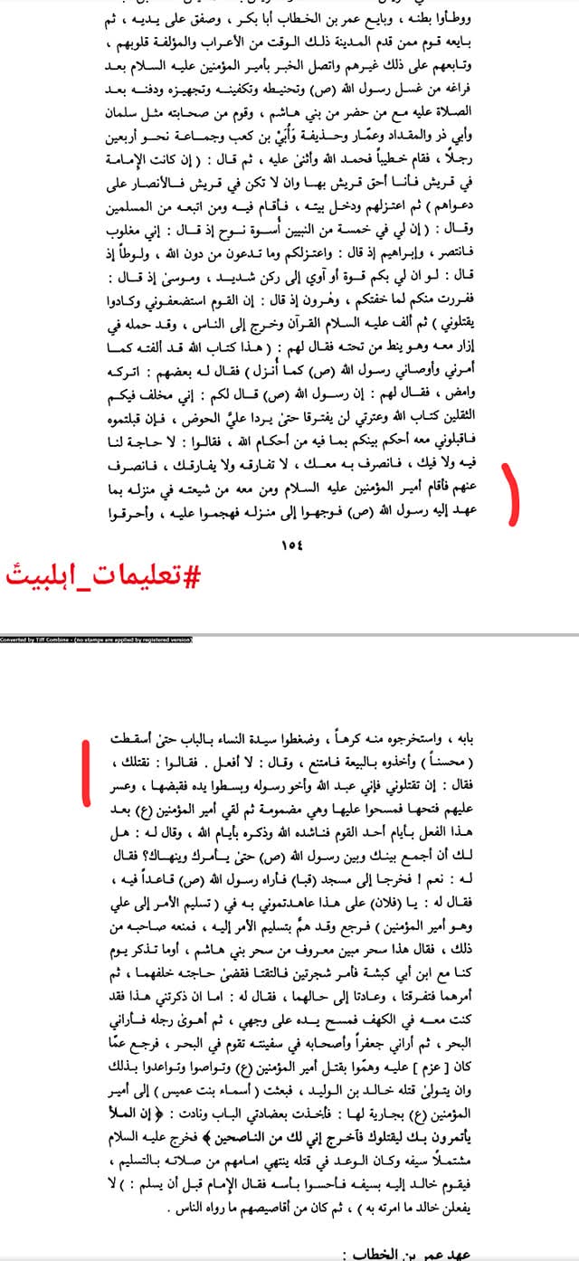 مسعودی شافعی کی کتاب میں زکرِ شہادتِ محسن ع