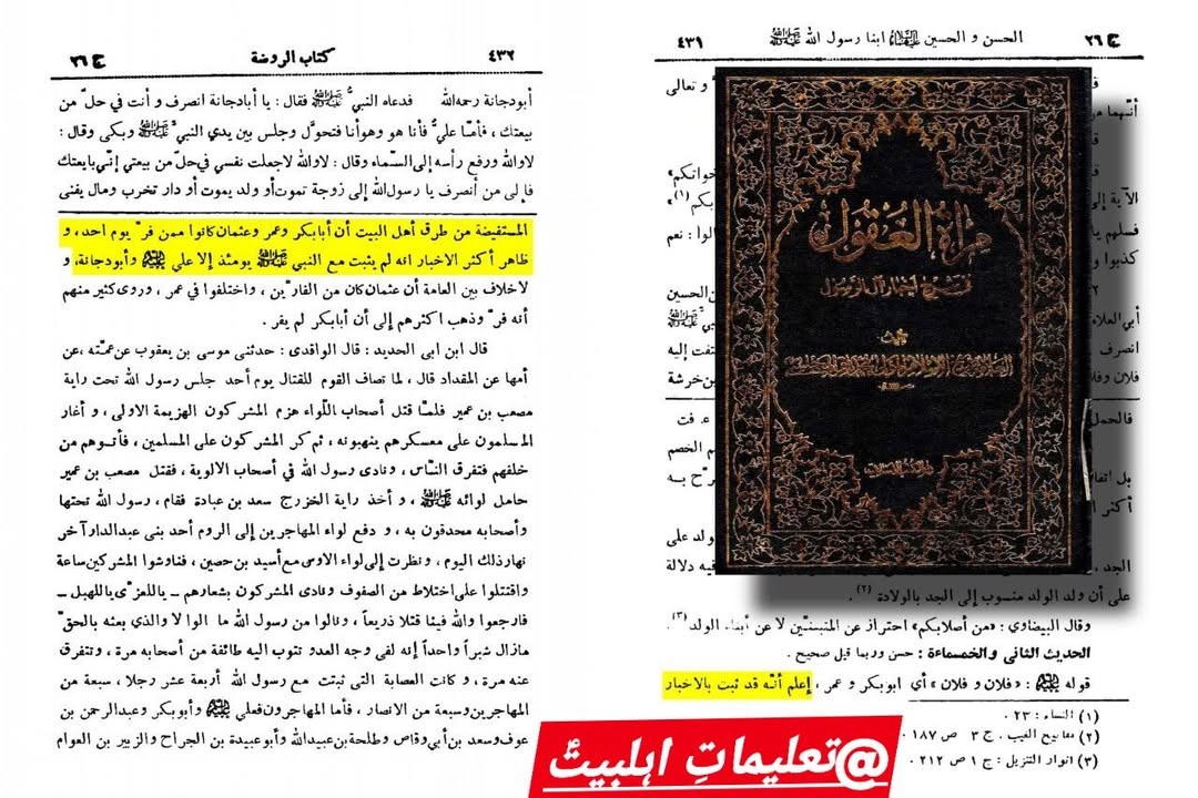جنگ اُحد میں صحابہ کا فرار اور ذوالفقار کا امیرالمؤمنین علیہ السلام کو عطا ہونا (شیعہ کتب)