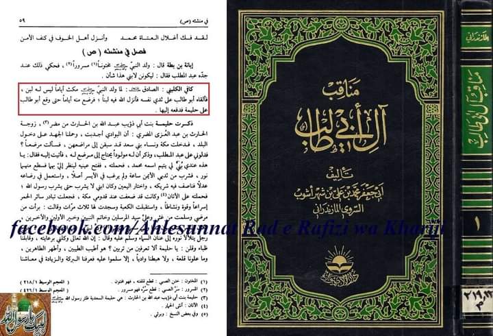 کیا رسول اللّه ص نے ابو طالب ع کا دودھ پیا ؟