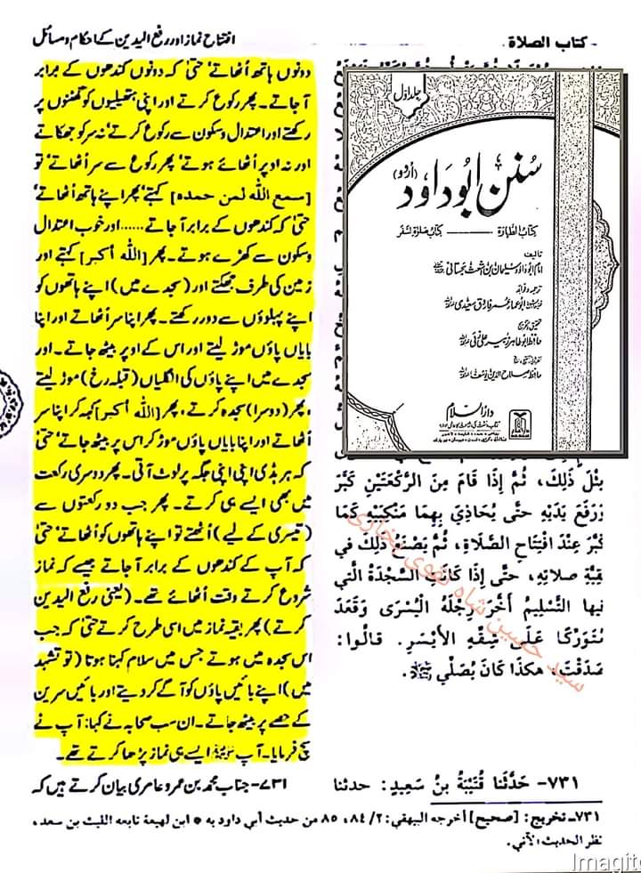 ہاتھ کھول کر نماز پڑھنا