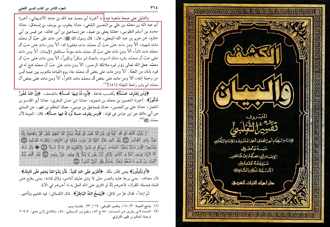 من مات على حب آل محمد ، مات شهيداً