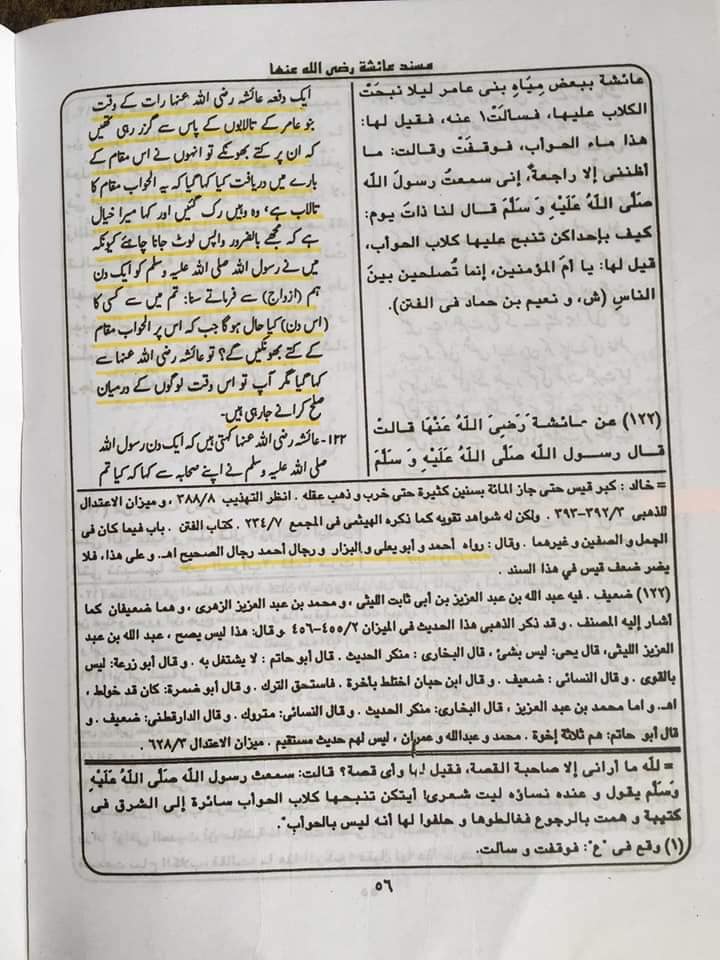 الحواب کے مقام پر عائشہ بنت ابی بکر پر کتوں کا بھونکنا اور رسول اللہ ﷺ کی بشارت