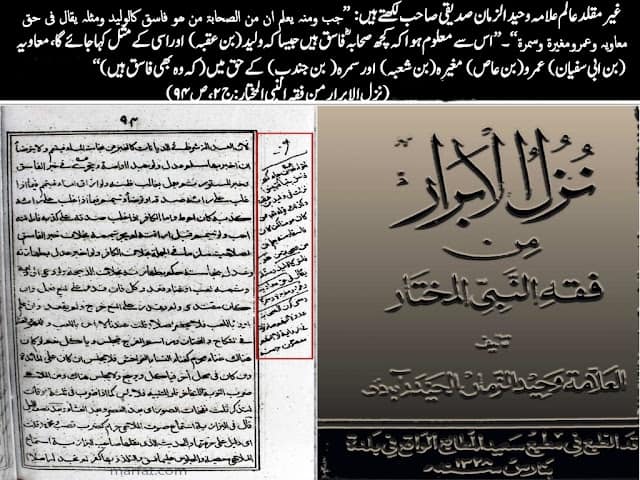 اہلحدیت اور توہین صحابہ