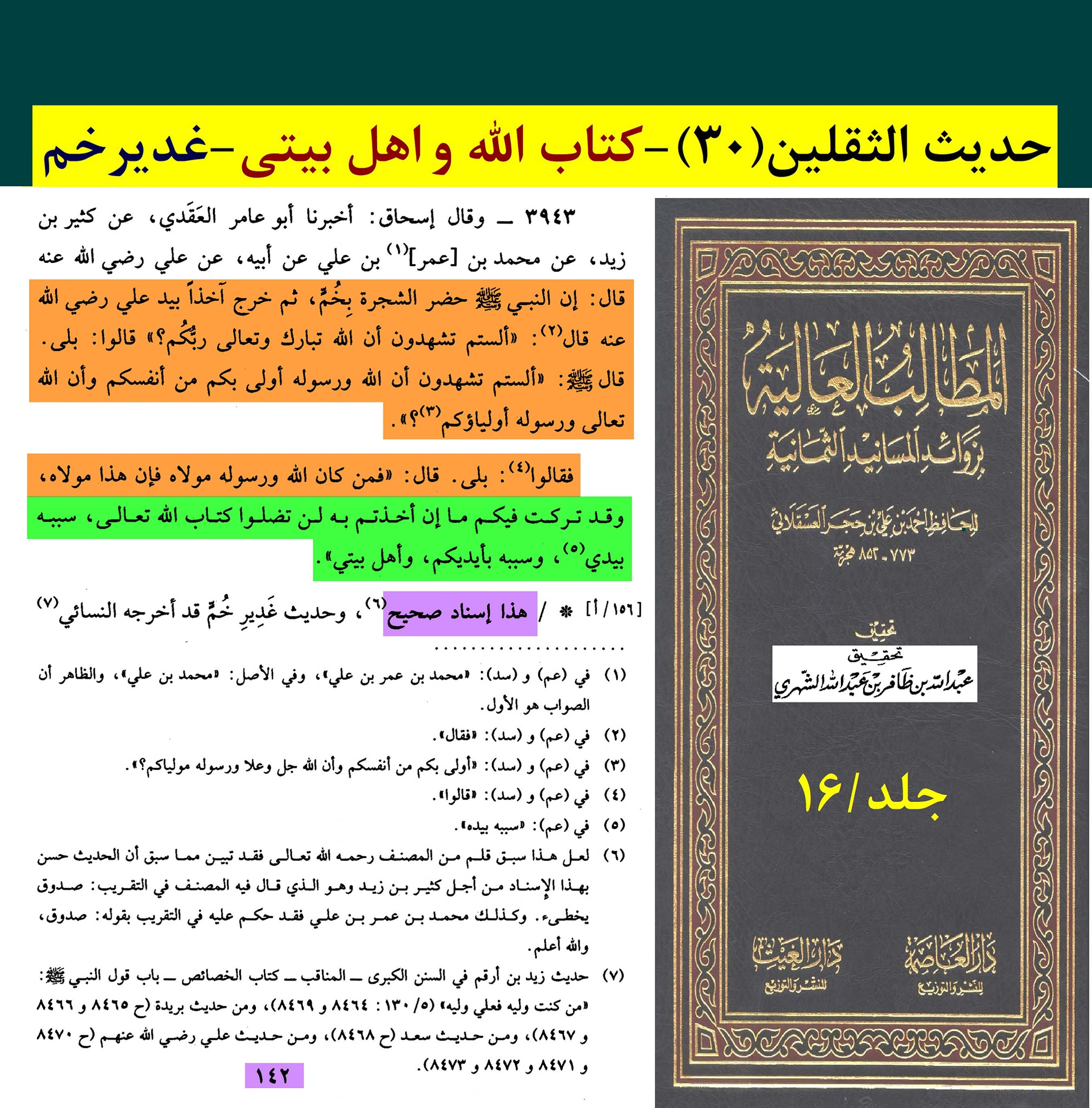 حدیث ثقلین کے اسکین پیجز