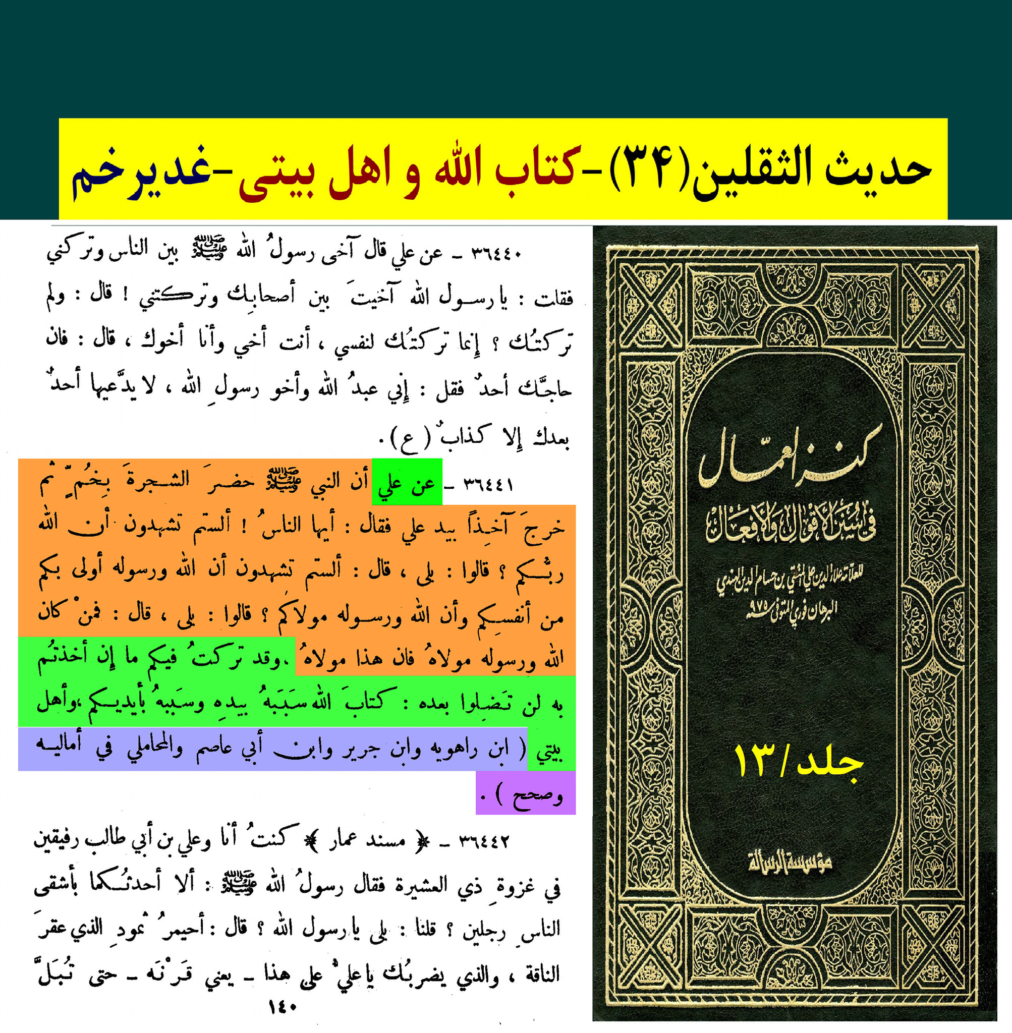 حدیث ثقلین کے اسکین پیجز