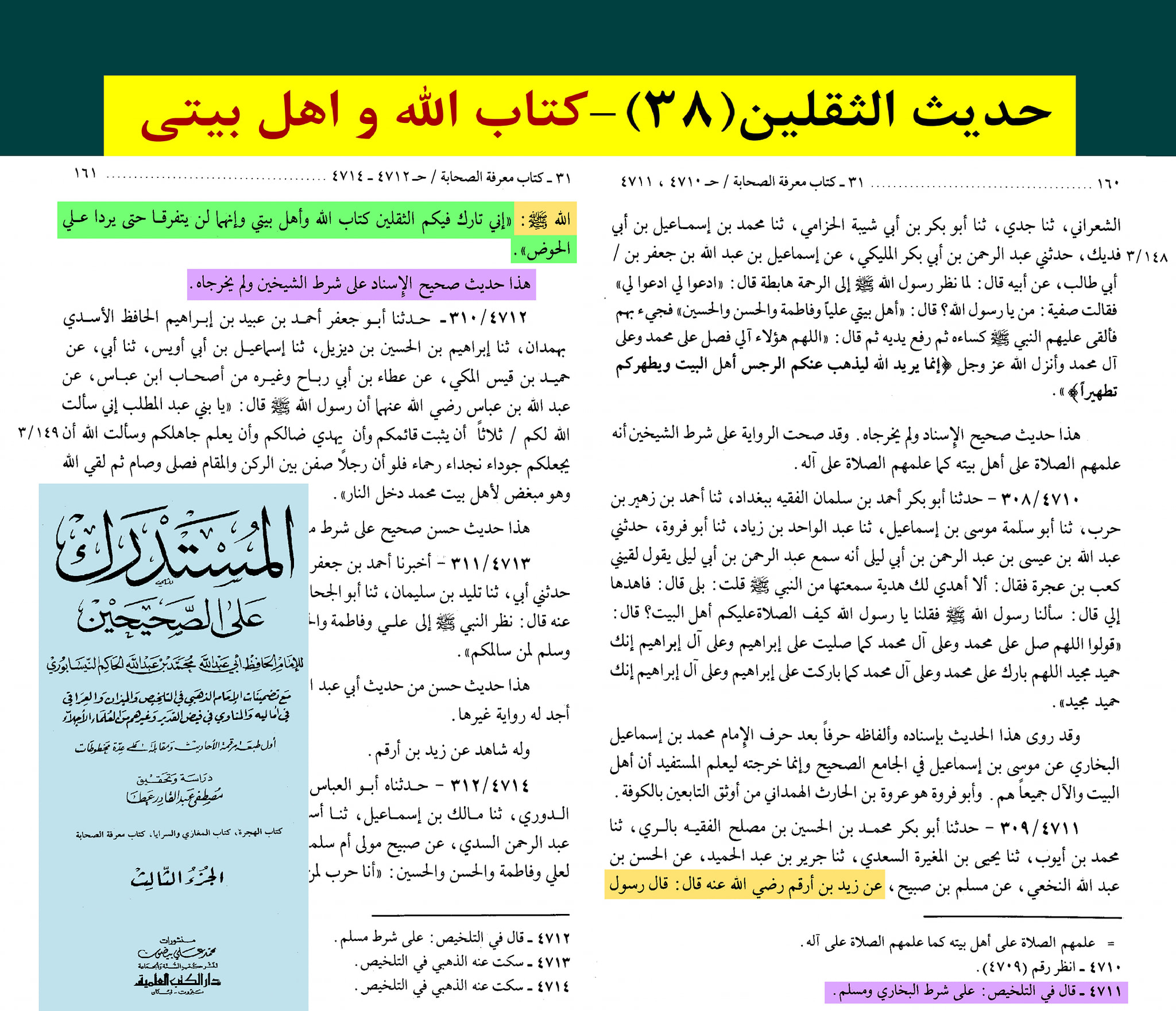 حدیث ثقلین کے اسکین پیجز