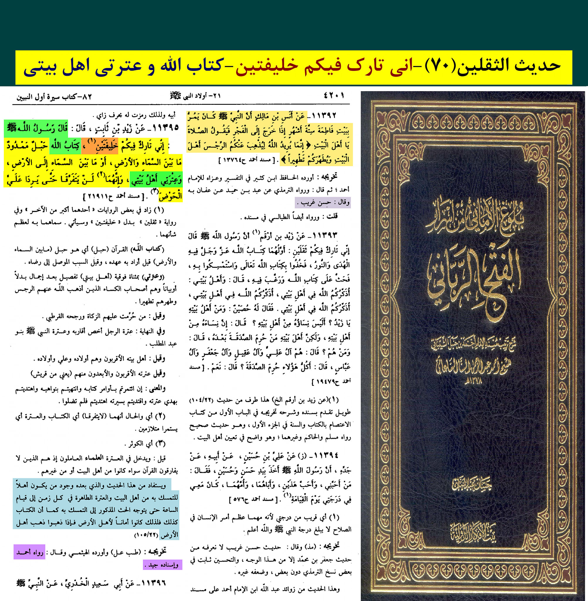 حدیث ثقلین (بمعنی دو خلیفہ)