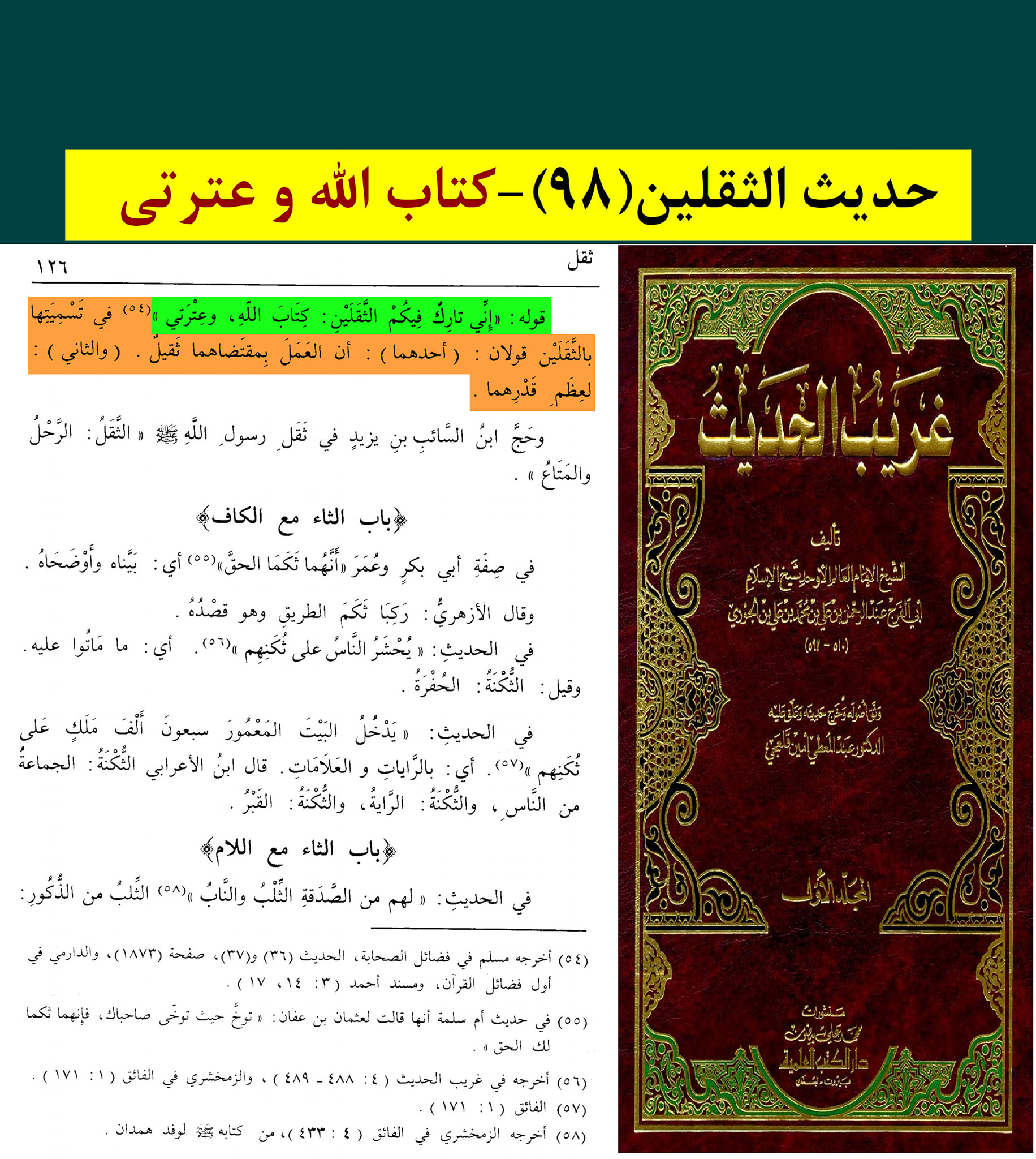 حدیث ثقلین کے اسکین پیجز