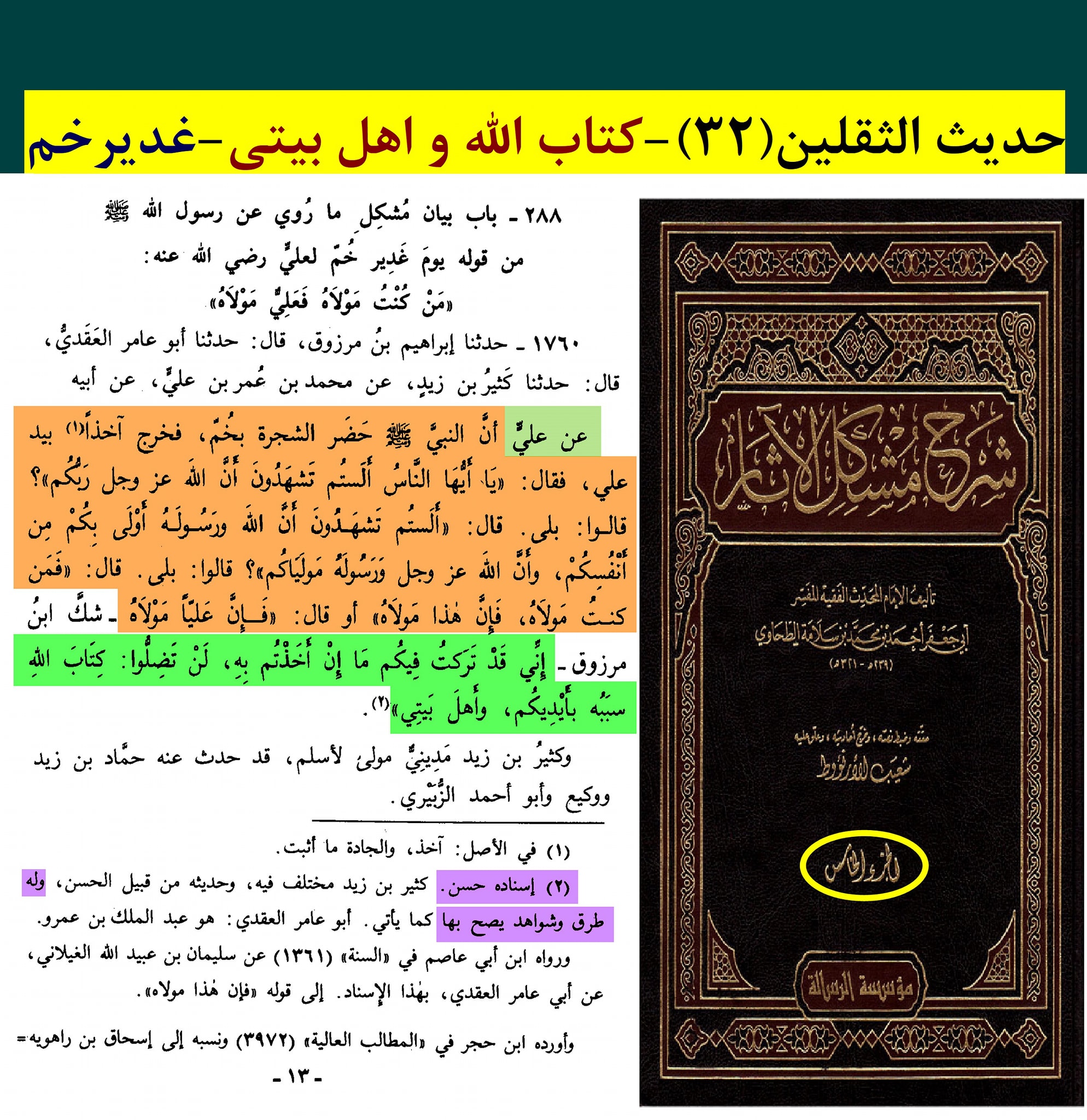 حدیث ثقلین کے اسکین پیجز