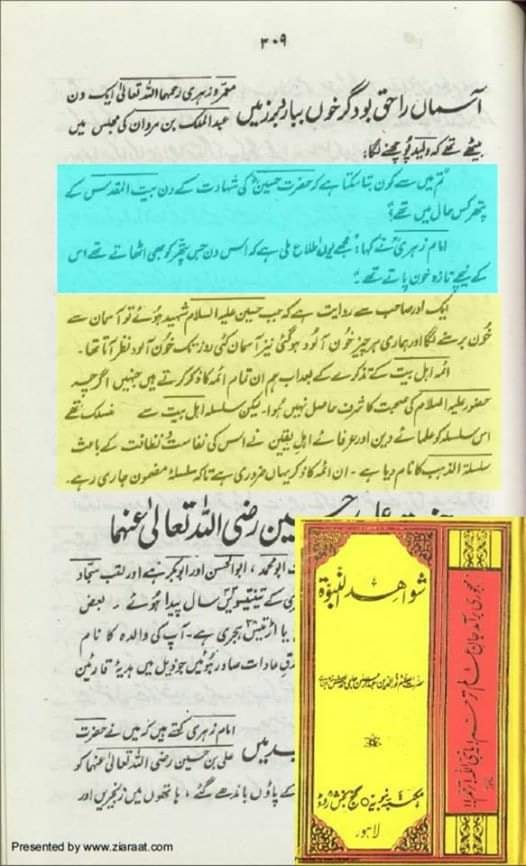 کائنات کا امام حسین ع کے غم میں اپنے اپنے انداز سے عزاداری کرنا