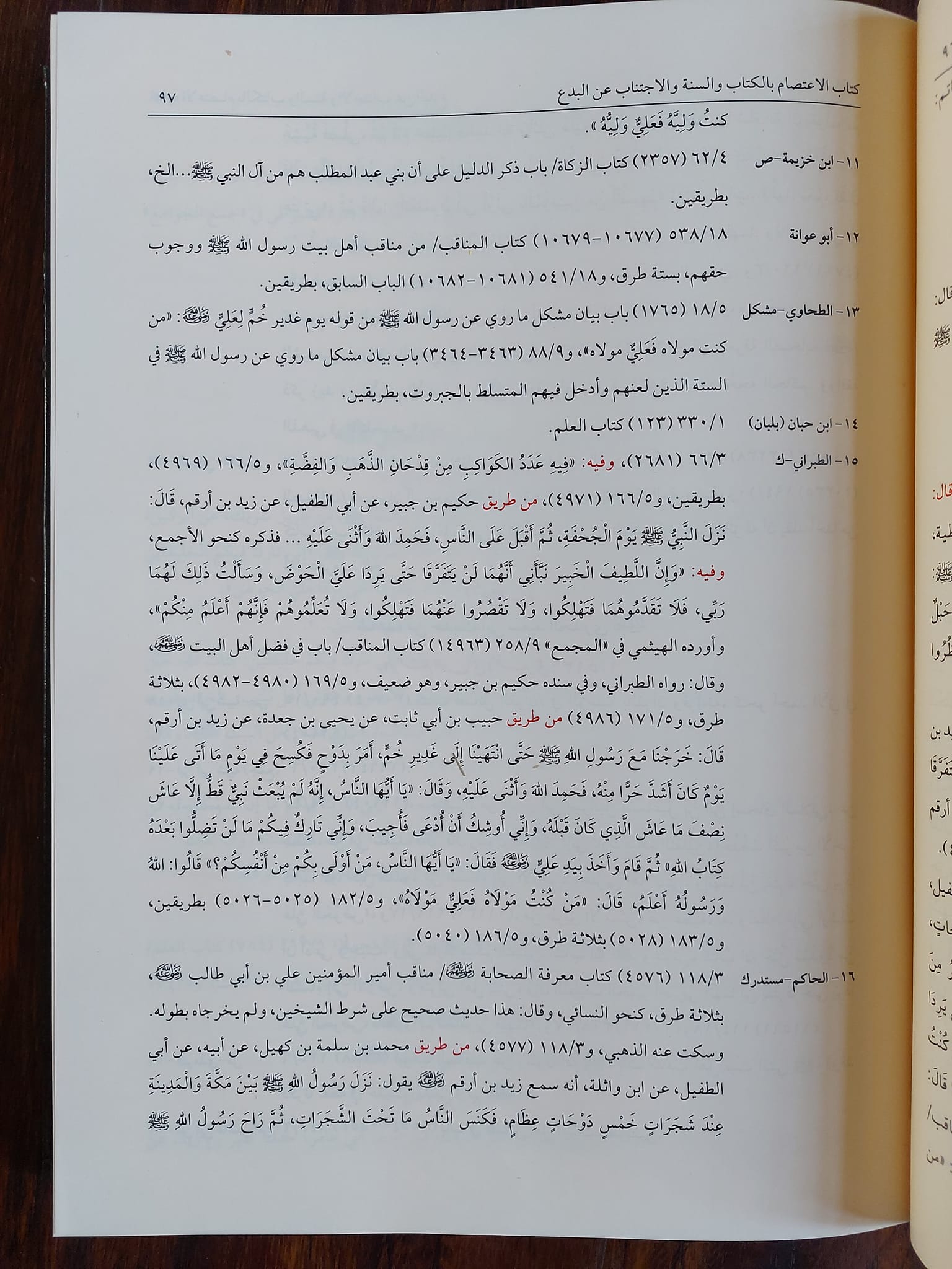 حدیث ثقلین کے اسکین پیجز