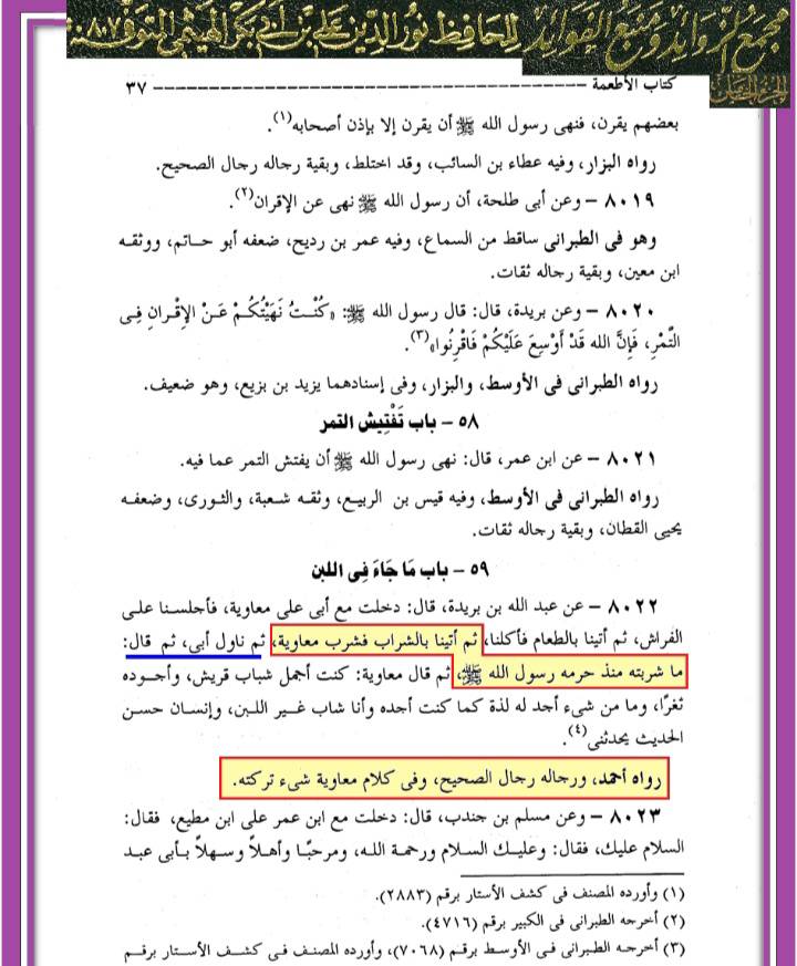 معاویہ شرابی تھا