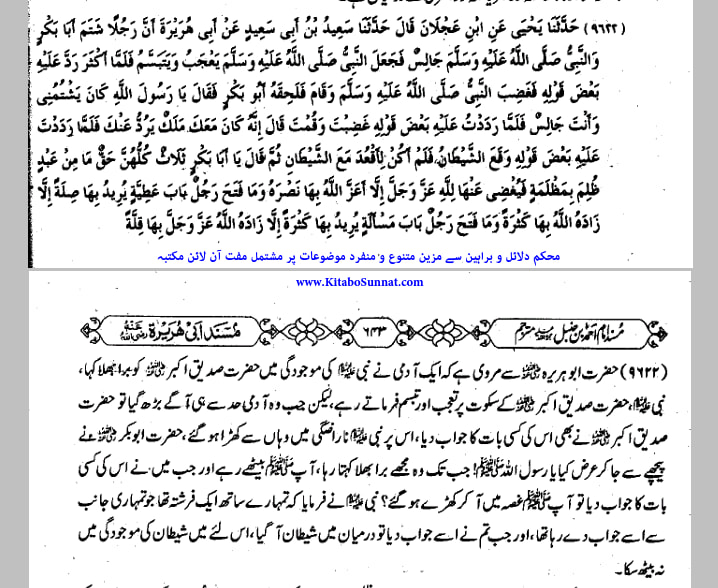 ایک شخص کا ابوبکر کو گالیا ں دینا اور رسول اللّه ص کا مسکرانا
