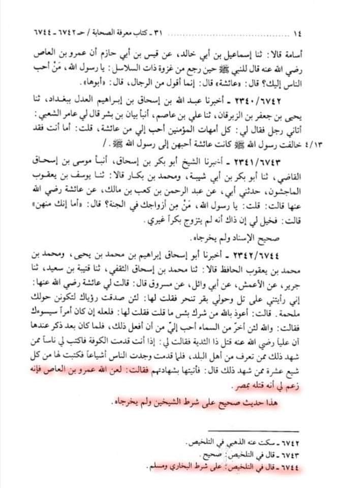 ام المومنین ع نے صحابی پر لعنت کی