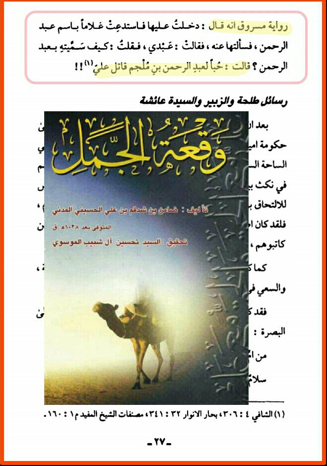 امـی عائشہ کا قاتـل عـلی ع کے نام سـے مــحبت و پـیار