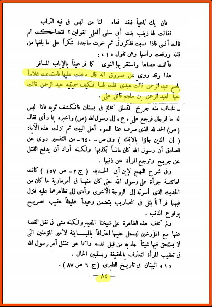 امـی عائشہ کا قاتـل عـلی ع کے نام سـے مــحبت و پـیار