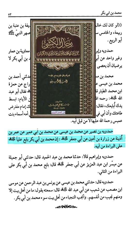 امام باقر ع و محمد بن ابی بکر کے تعلقات اور فضیلت ابوبکر پر مولوی معاویہ کو منہ توڑ جواب