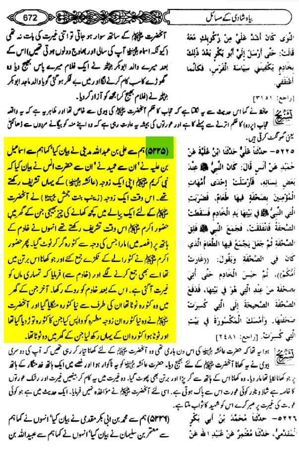 حضرت عائشہ کا ازواج رسول ﷺ سے حسد