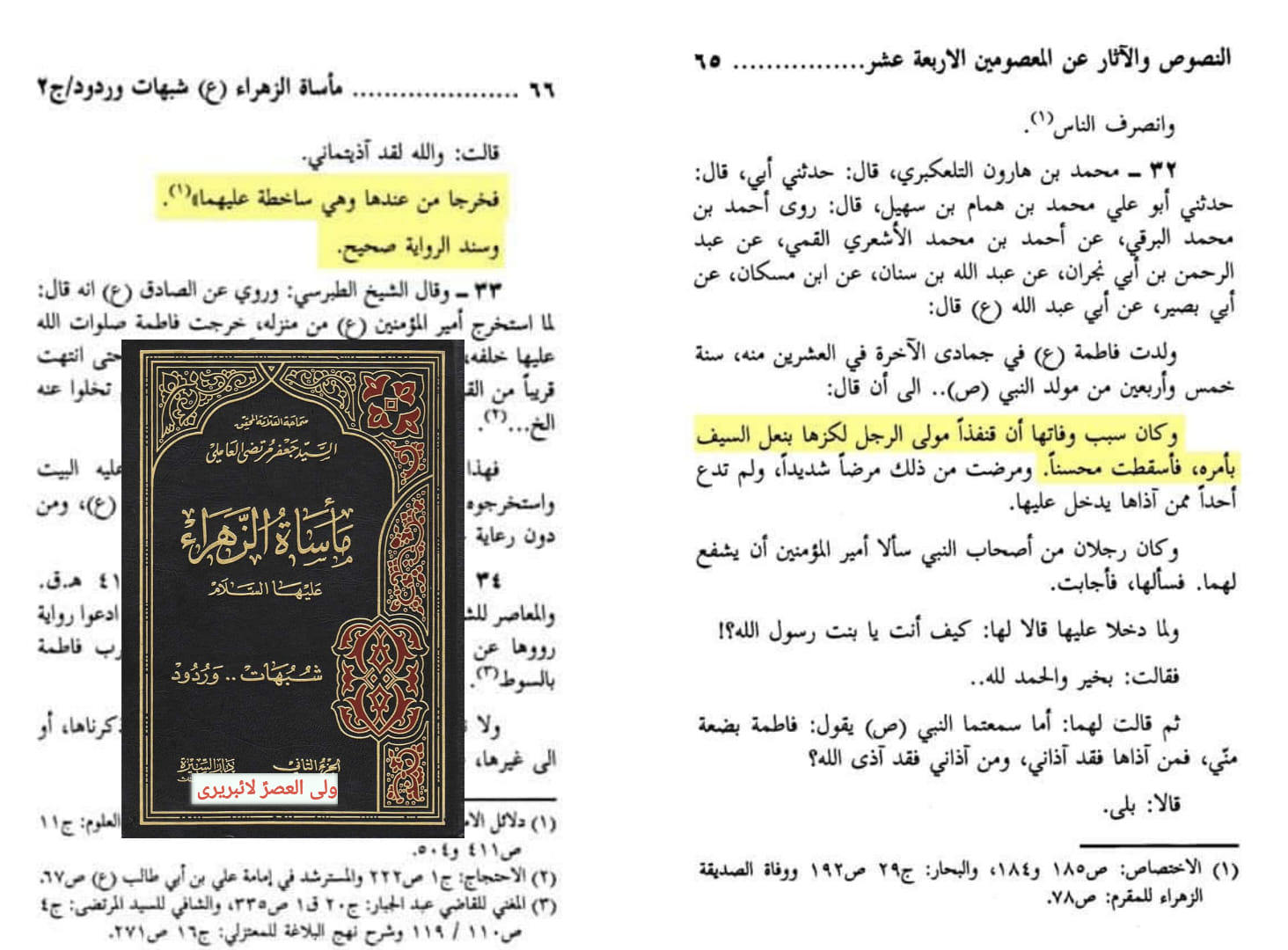 الصدیقة الکبریٰ سیدہ زھراء س کی شہادت اور اثبات تواتر