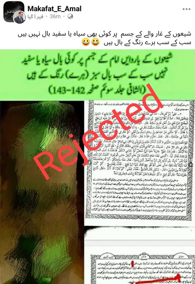 کیا امام مہدی ع کے جسم پر سب بال سبز رنگ کے ہیں؟