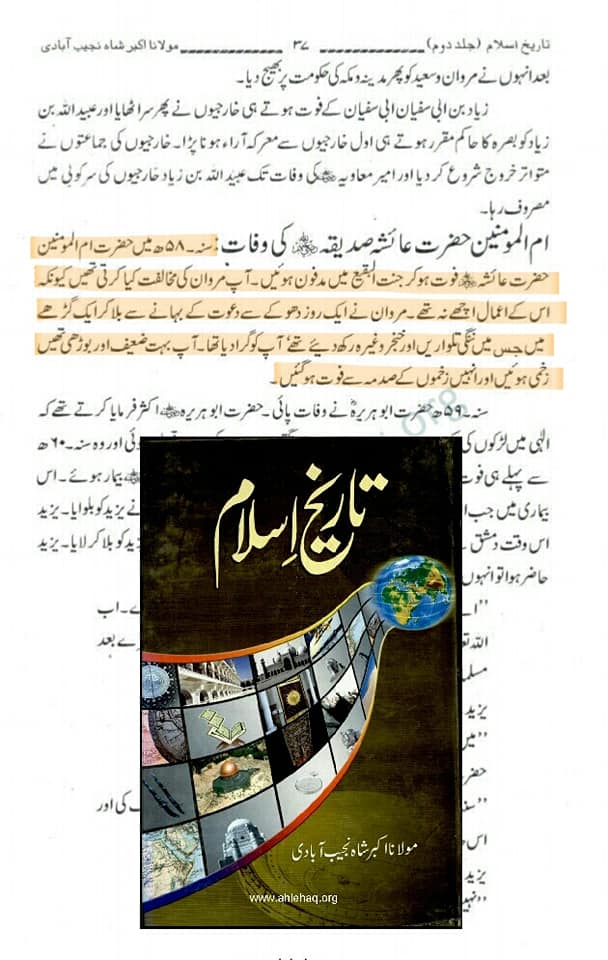 ام المومنین جناب عائشہ بنت ابی بکر کو کس نے مارا