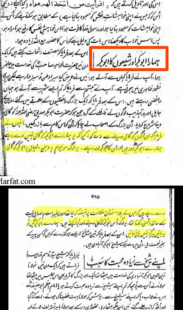 ہـمارے ابوبـکر اور ہـیں  شیعون کے ابوبـکر اور ہـیں